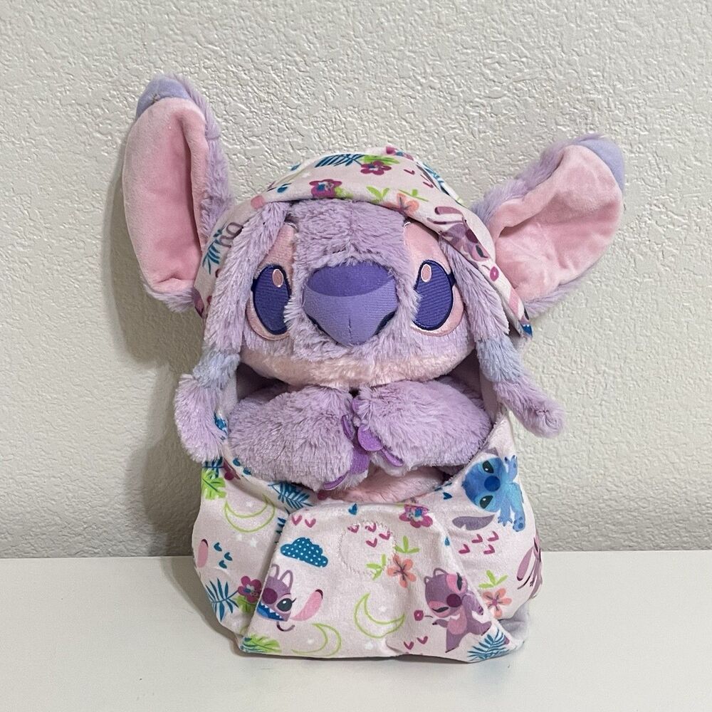 Disney Babies Angel Plush with Blanket Pouch Lilo & Stitch Small 12''